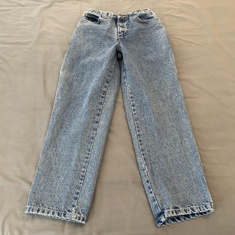 Brooklyn Xpress Jeans Boys 18 26x26 Blue Baggy Relaxed Straight Denim Pants‎